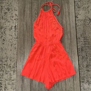 ASTR THE LABEL Liana Romper Hot Red